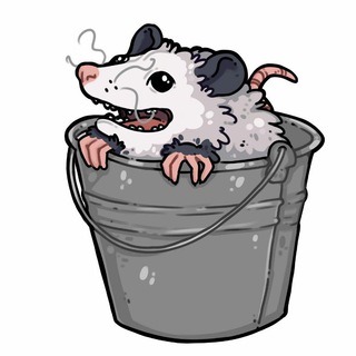 Опоссум в ведерке