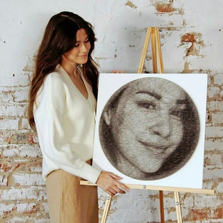 Портреты из нитей